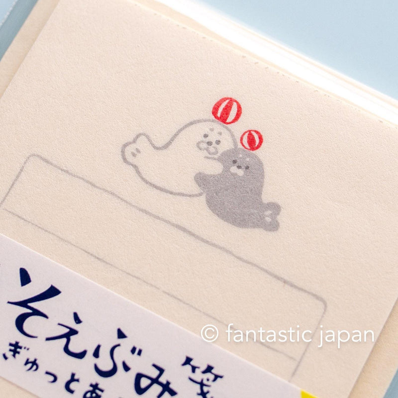 Japanese washi mini writing letter set -lovely seals- / Soebumi-sen