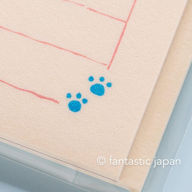 Japanese washi mini writing letter set -cat and morning glory- / Soebumi-sen
