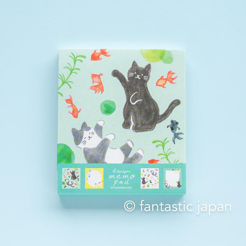 Memo pad -cats and goldfish-