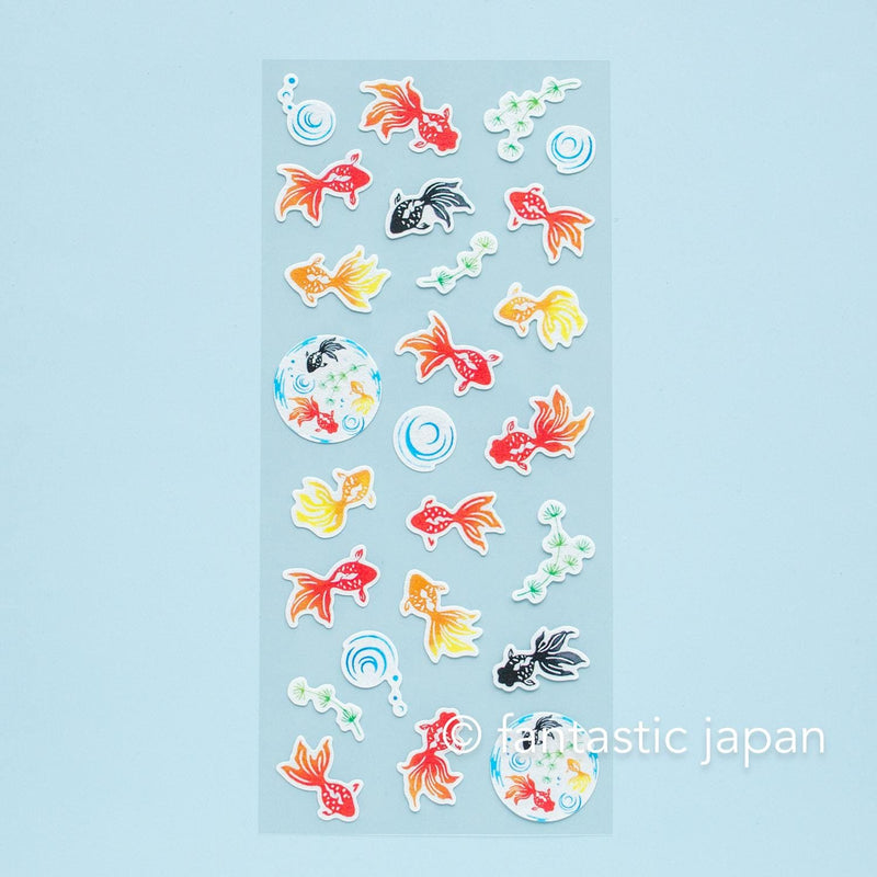 Washi Japanese summer sticker -Goldfish-