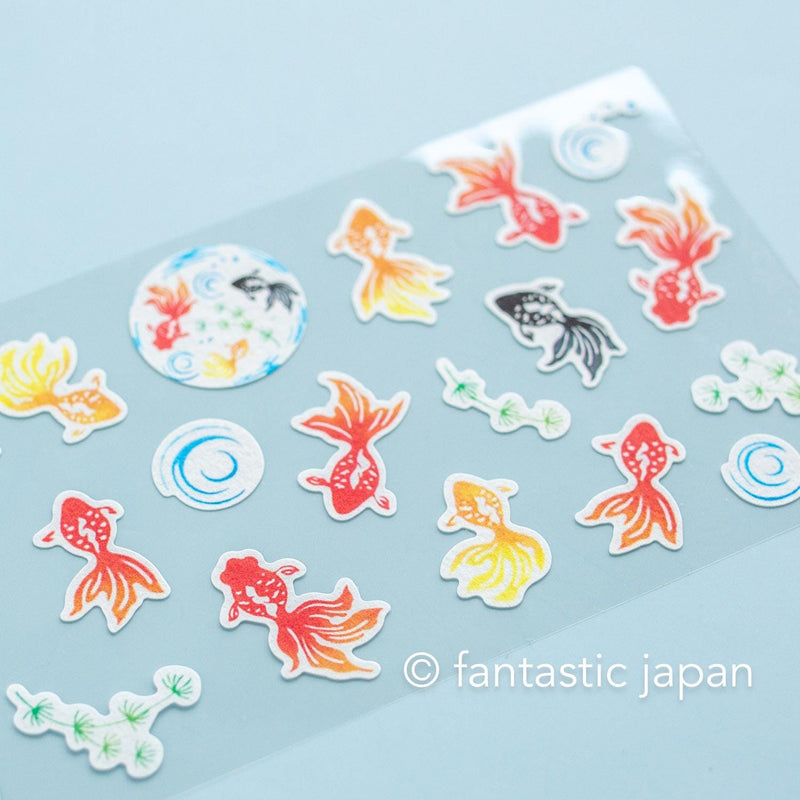 Washi Japanese summer sticker -Goldfish-