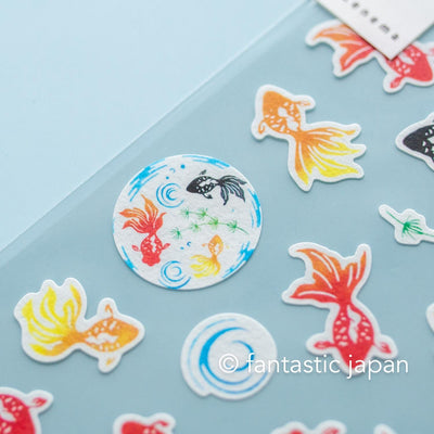 Washi Japanese summer sticker -Goldfish-