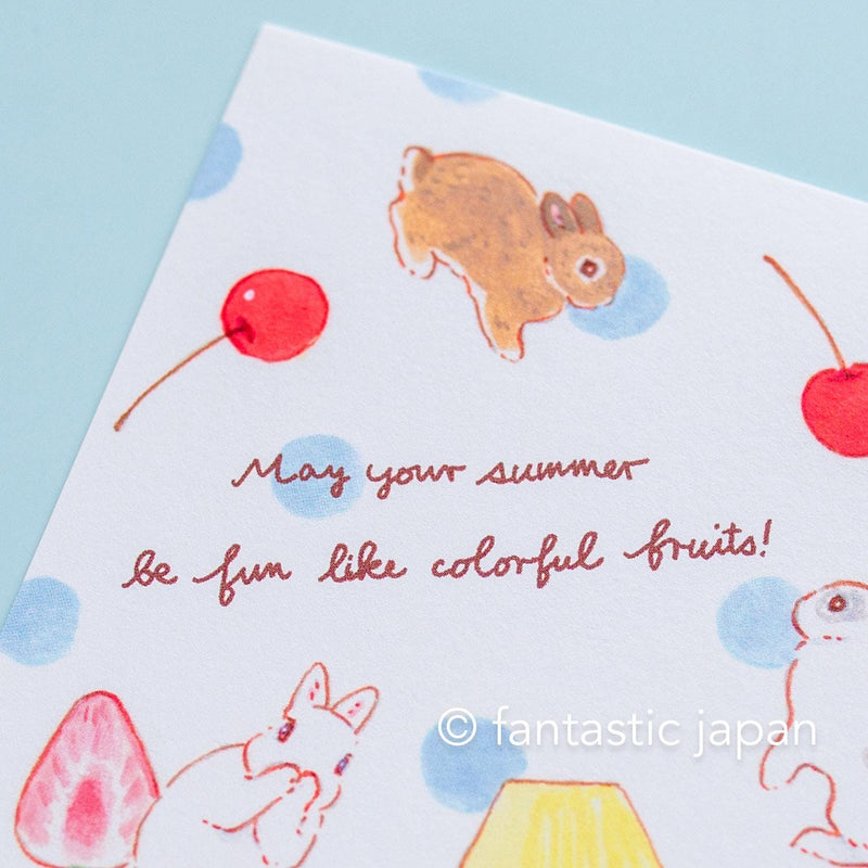 Schinako Moriyama post card -IMay your summer be fun colorful fruits!-