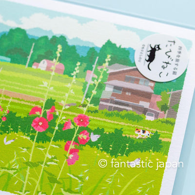 tabi-neko post card -early summer light-