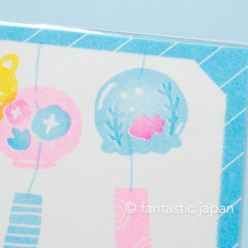 Post card -cat wind chime- / Furukawa paper