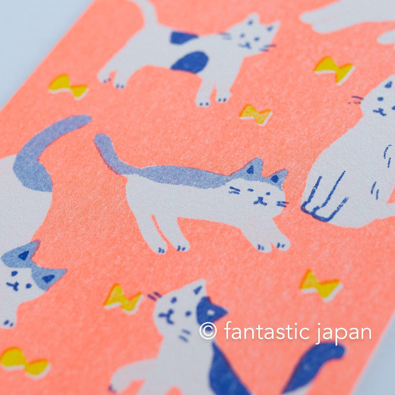 Post card -cat gathering - / Furukawa paper