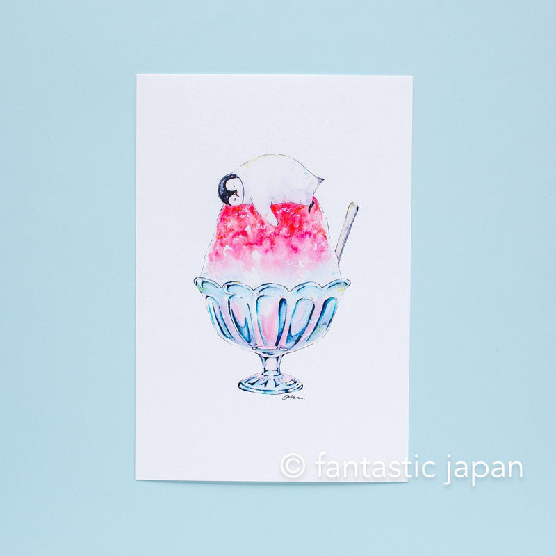 oton-atelier post card -Cool penguin-