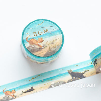 Washi tape -summer cats on the beach