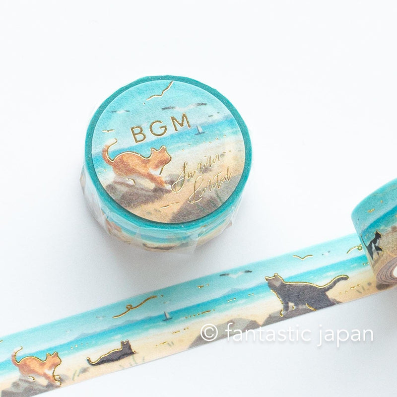 Washi tape -summer cats on the beach