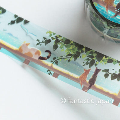 PET clear Tape -Cat under the pergola-