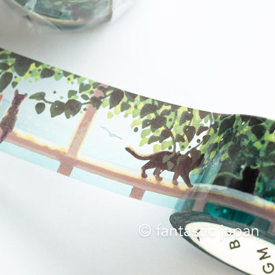 PET clear Tape -Cat under the pergola-