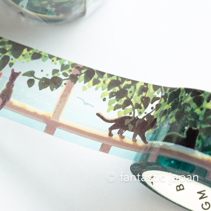 PET clear Tape -Cat under the pergola-