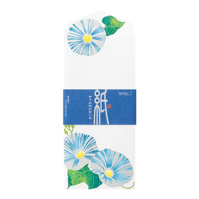 Japanese Iyo washi letter pad and envelops -morning glory-