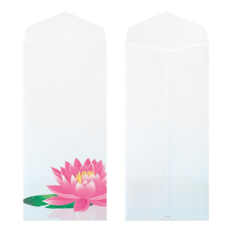 Japanese Iyo washi letter pad and envelops -lotus-