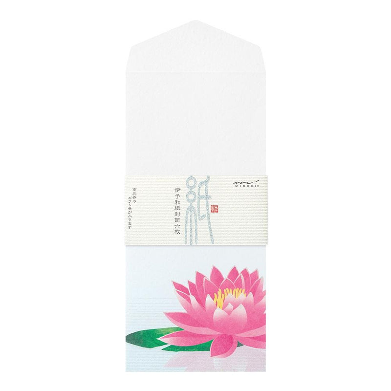 Japanese Iyo washi letter pad and envelops -lotus-