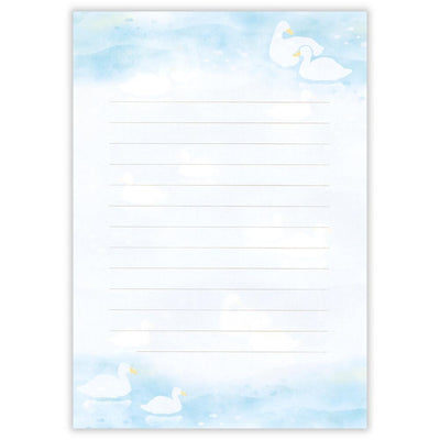 Transparent envelope summer letter set -swan-