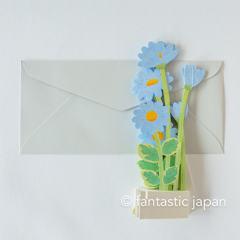 Birthday Blooming card -Blue daisy-
