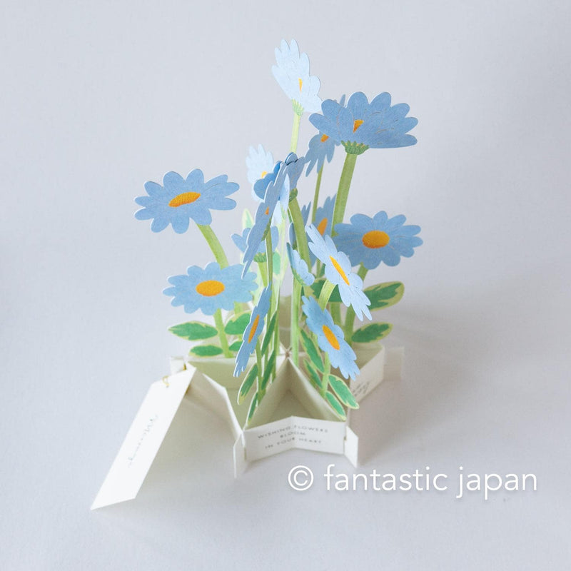 Birthday Blooming card -Blue daisy-