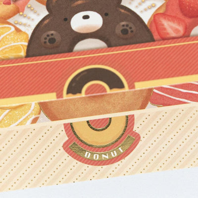 Greeting card unbox -donuts box-