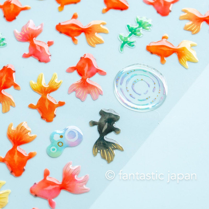 MIND WAVE summer drop sticker -plump goldfish-