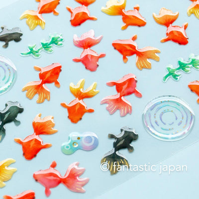 MIND WAVE summer drop sticker -plump goldfish-