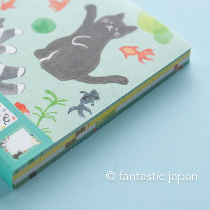 Memo pad -cats and goldfish-