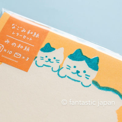 Japanese washi letter writing set -cats and goldfish- / FURUKAWA SHIKO/