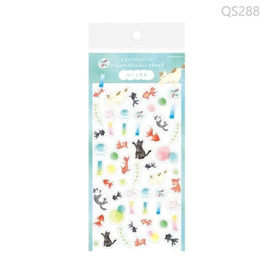 Clear sticker -Cats and goldfish- / Furukawa paper