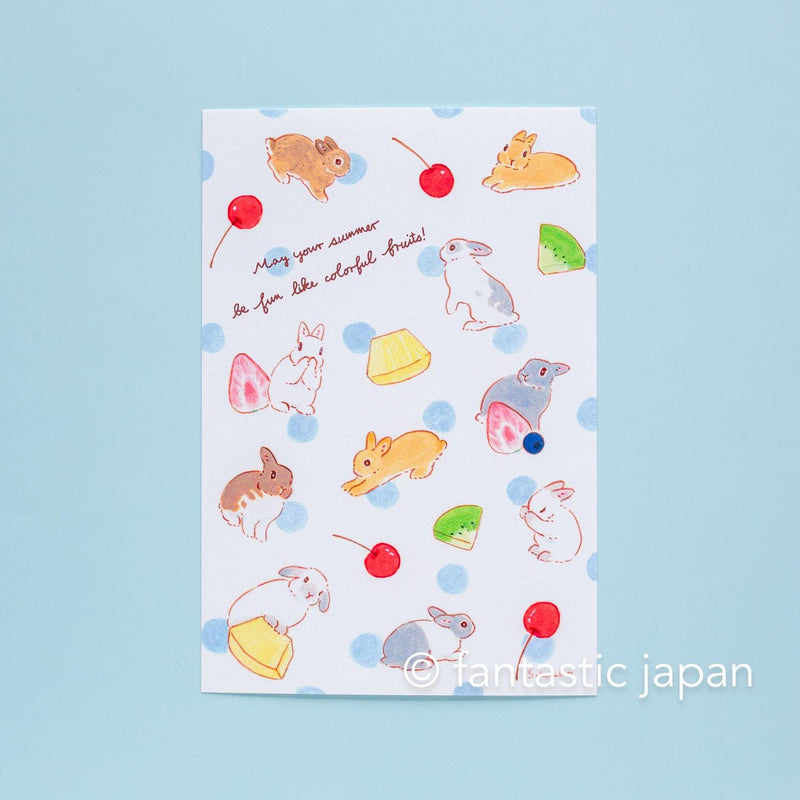 Schinako Moriyama post card -IMay your summer be fun colorful fruits!-