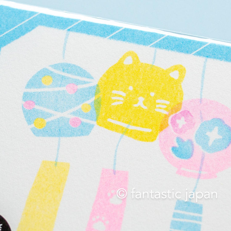 Post card -cat wind chime- / Furukawa paper