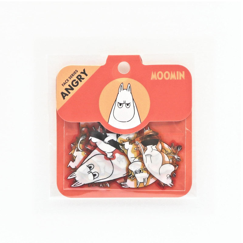 MOOMIN face flake sticker -ANGRY-