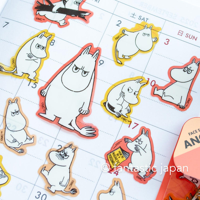MOOMIN face flake sticker -ANGRY-