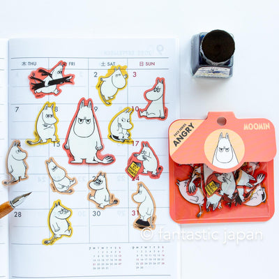 MOOMIN face flake sticker -ANGRY-