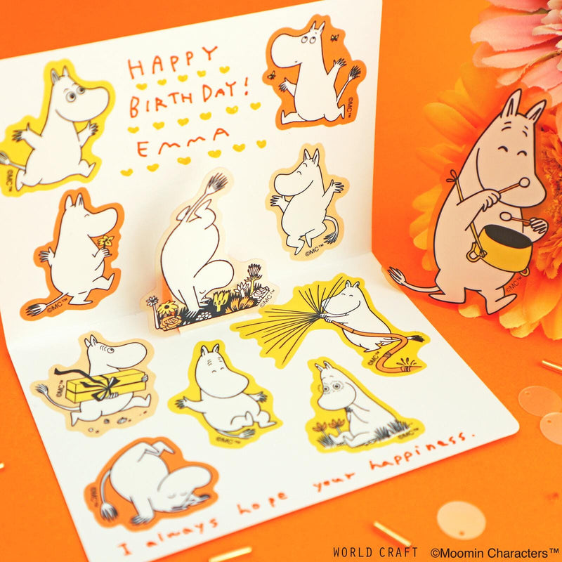 MOOMIN face flake sticker -HAPPY-