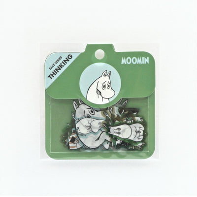 MOOMIN face flake sticker -THINKING-