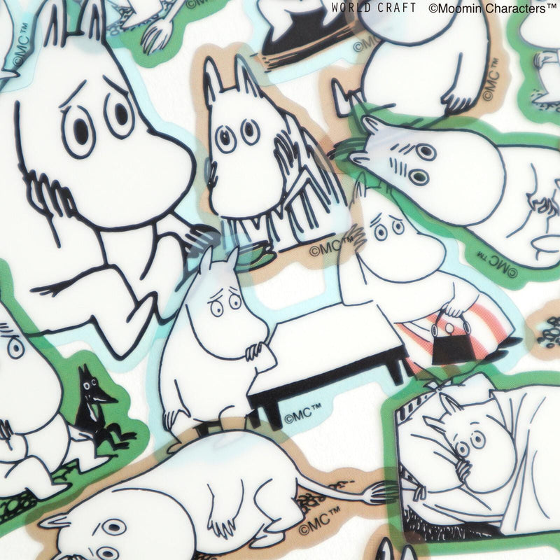 MOOMIN face flake sticker -THINKING-