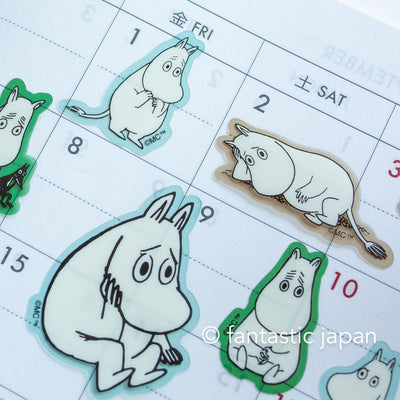 MOOMIN face flake sticker -THINKING-