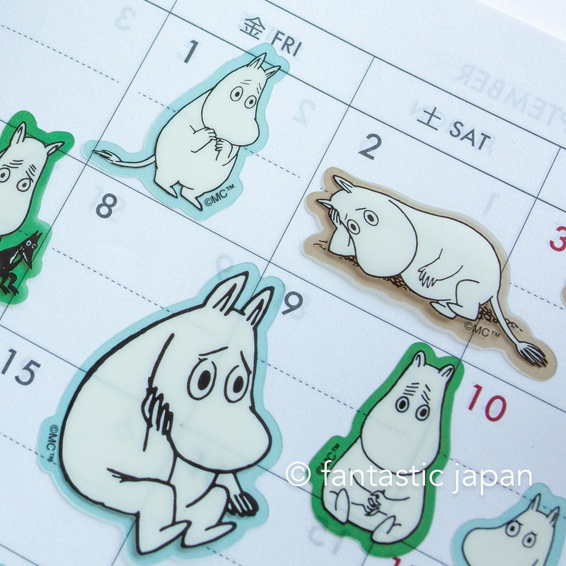 MOOMIN face flake sticker -THINKING-
