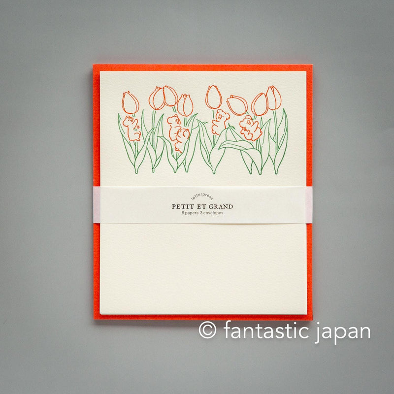 Letter press mini letter set / PETIT ET GRAND -koala-