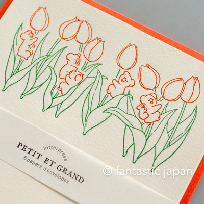 Letter press mini letter set / PETIT ET GRAND -koala-