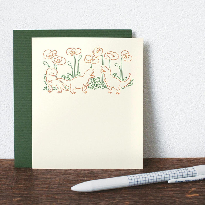 Letter press mini letter set / PETIT ET GRAND -dinosaur-