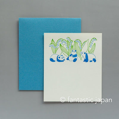Letter press mini letter set / PETIT ET GRAND -panda-