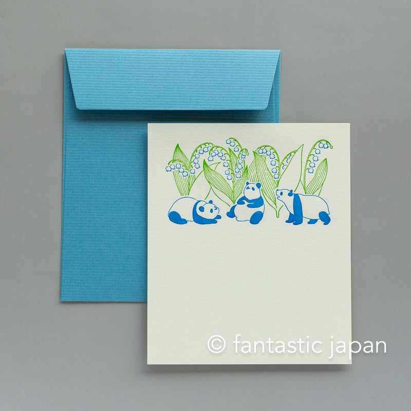Letter press mini letter set / PETIT ET GRAND -panda-