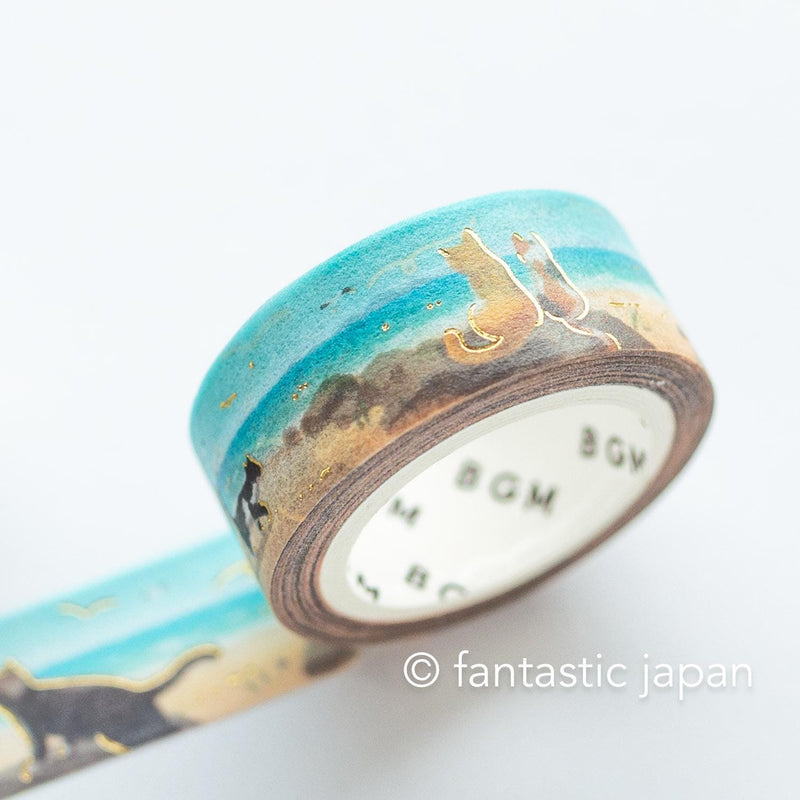 Washi tape -summer cats on the beach