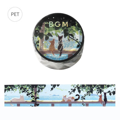 PET clear Tape -Cat under the pergola-