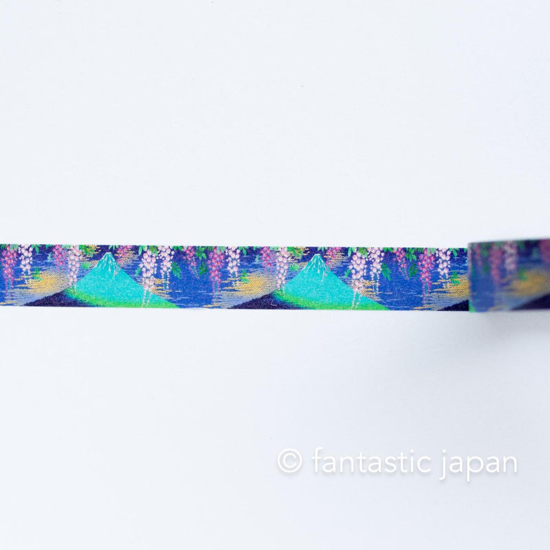 Gold Foil  Masking Tape -mount Fuji and wisteria flower- / kamiiso sansho