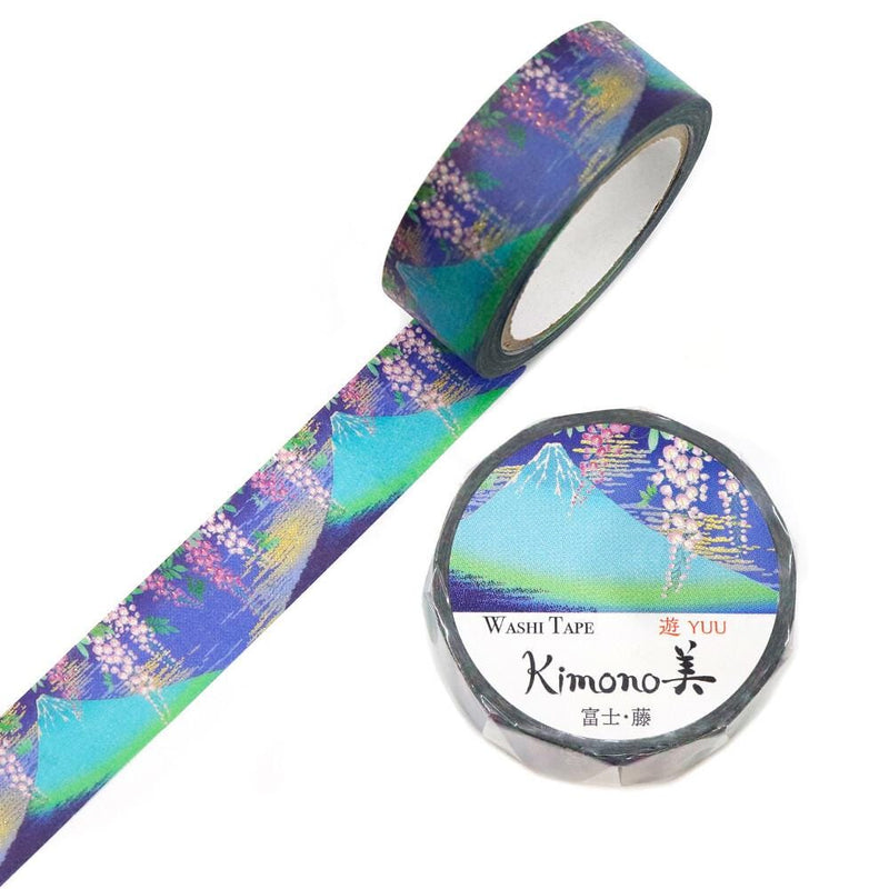 Gold Foil  Masking Tape -mount Fuji and wisteria flower- / kamiiso sansho
