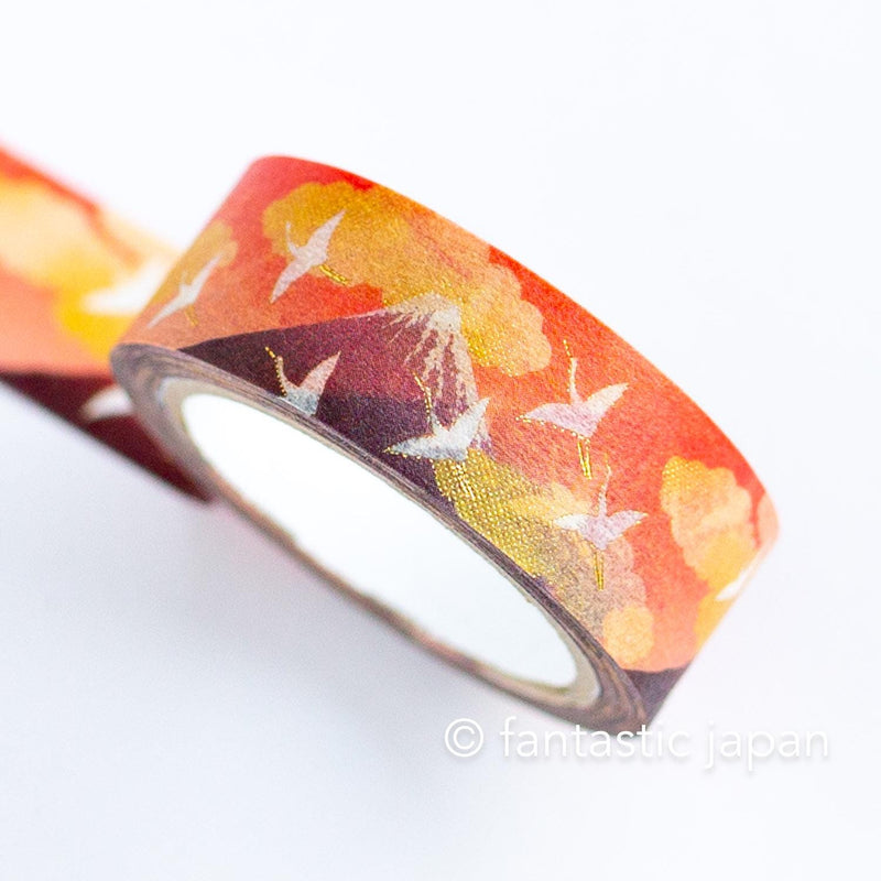 Gold Foil  Masking Tape -mount Fuji and crane- / kamiiso sansho