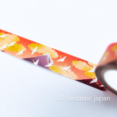 Gold Foil  Masking Tape -mount Fuji and crane- / kamiiso sansho