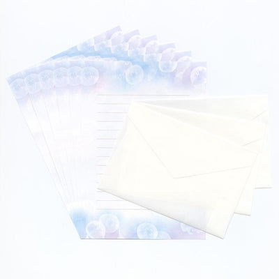 Transparent envelope summer letter set -jellyfish-